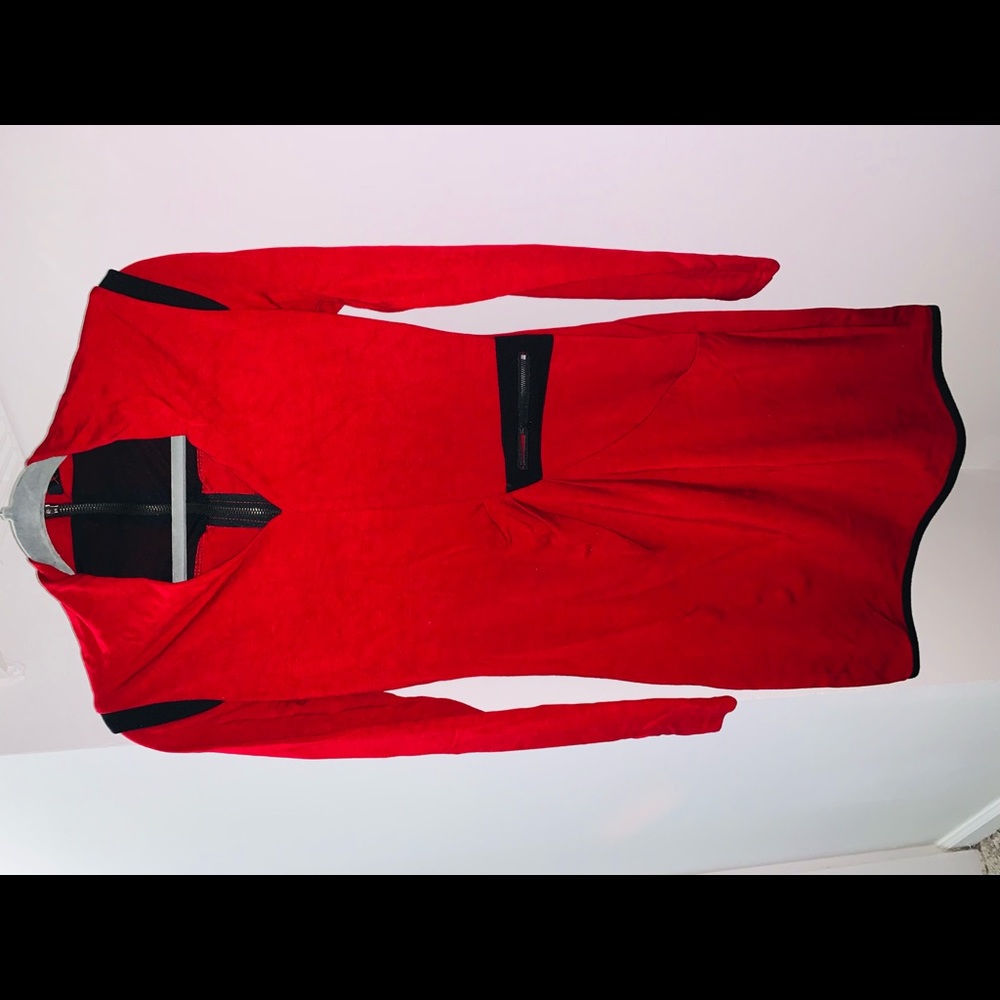 Red semi formal cocktail dress